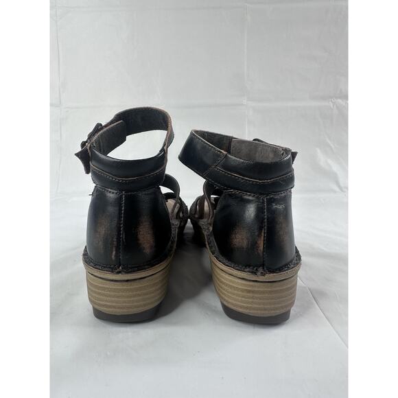 Naot Dark Brown Leather Begonia Strappy Gladiator Sandals Shoes 36 US 5-5.5 - Picture 6 of 11